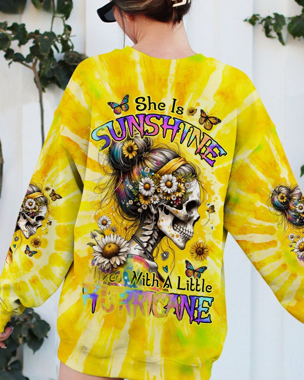 BLISSCORNERS YES I'M A B BUT NOT YOURS MESSY BUN SKULL ALL OVER PRINT