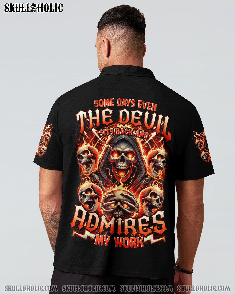 BLISSCORNERS THE DEVIL SITS BACK AND ADMIRES MY WORK ALL OVER PRINT