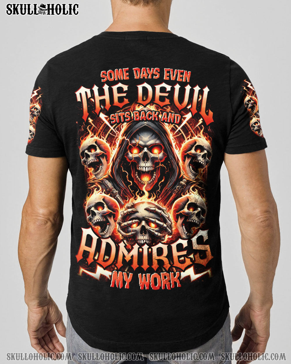 BLISSCORNERS THE DEVIL SITS BACK AND ADMIRES MY WORK ALL OVER PRINT