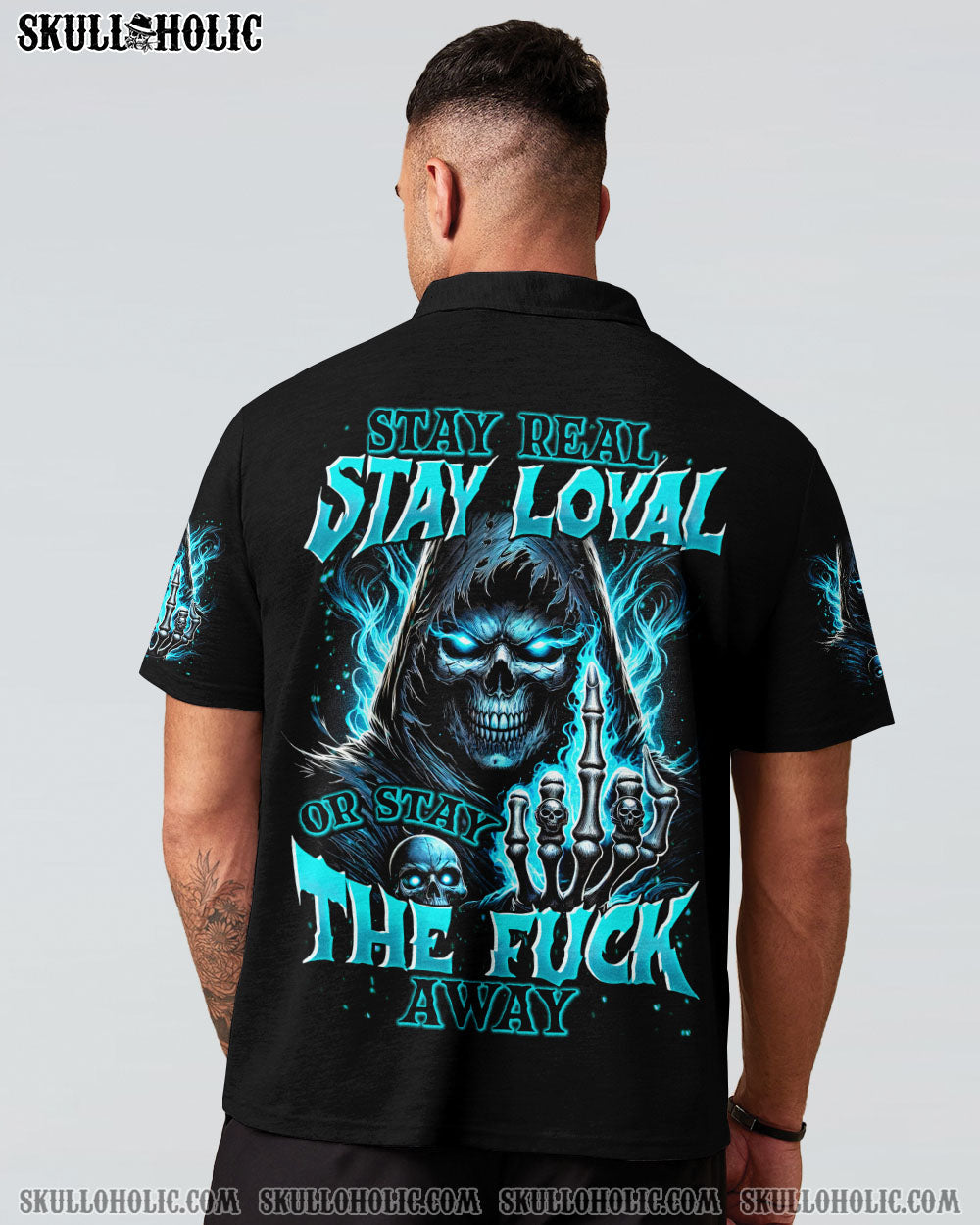 BLISSCORNERS STAY REAL STAY LOYAL SKULL ALL OVER PRINT