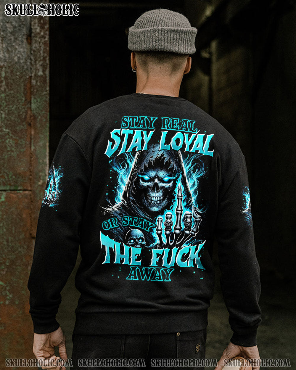 BLISSCORNERS STAY REAL STAY LOYAL SKULL ALL OVER PRINT