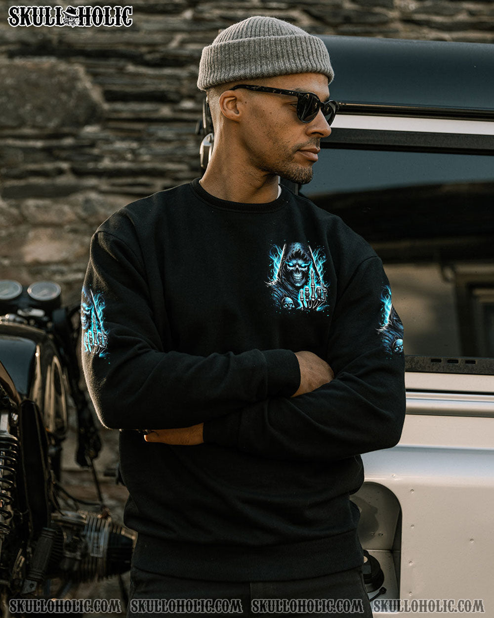 BLISSCORNERS STAY REAL STAY LOYAL SKULL ALL OVER PRINT