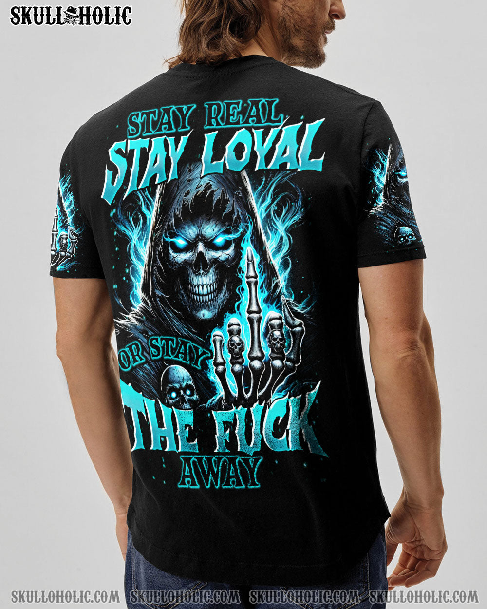 BLISSCORNERS STAY REAL STAY LOYAL SKULL ALL OVER PRINT