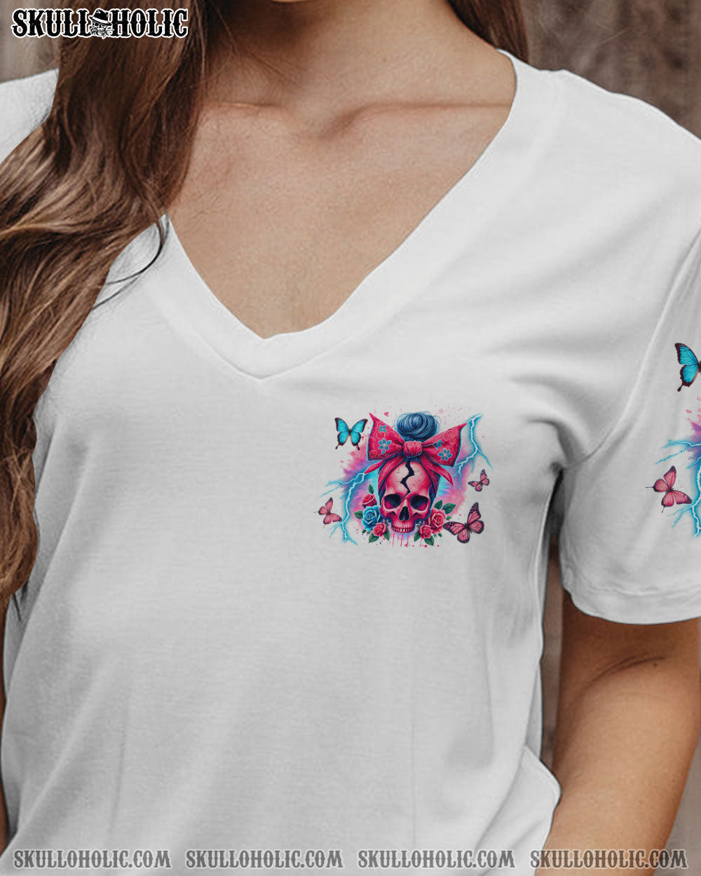 BLISSCORNERS NEXT TIME MY NAMES COMES OUT MESSY BUN SKULL ALL OVER PRINT