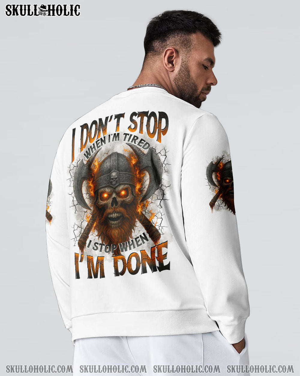 BLISSCORNERS I DON'T STOP WHEN I'M TIRED VIKING SKULL ALL OVER PRINT