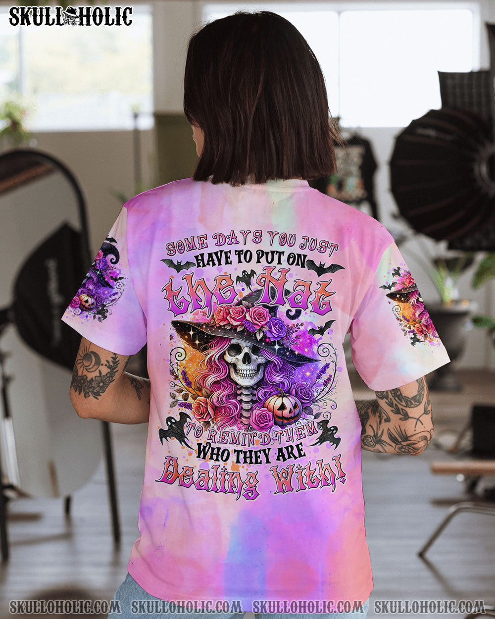 BLISSCORNERS SOME DAYS YOU JUST HAVE TO PUT ON THE HAT WITCH HALLOWEEN ALL OVER PRINT