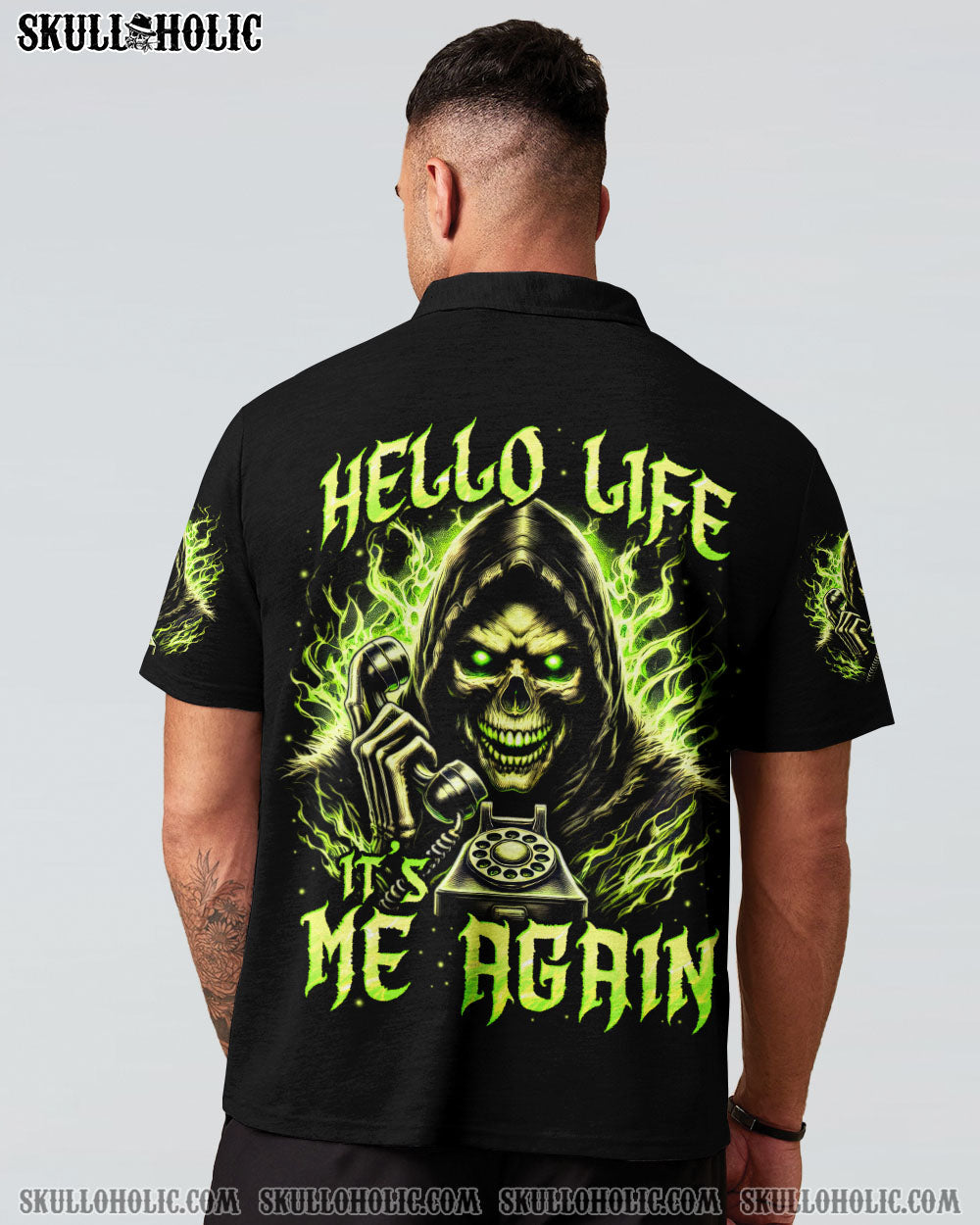 BLISSCORNERS HELLO LIFE IT'S ME AGAIN SKULL ALL OVER PRINT