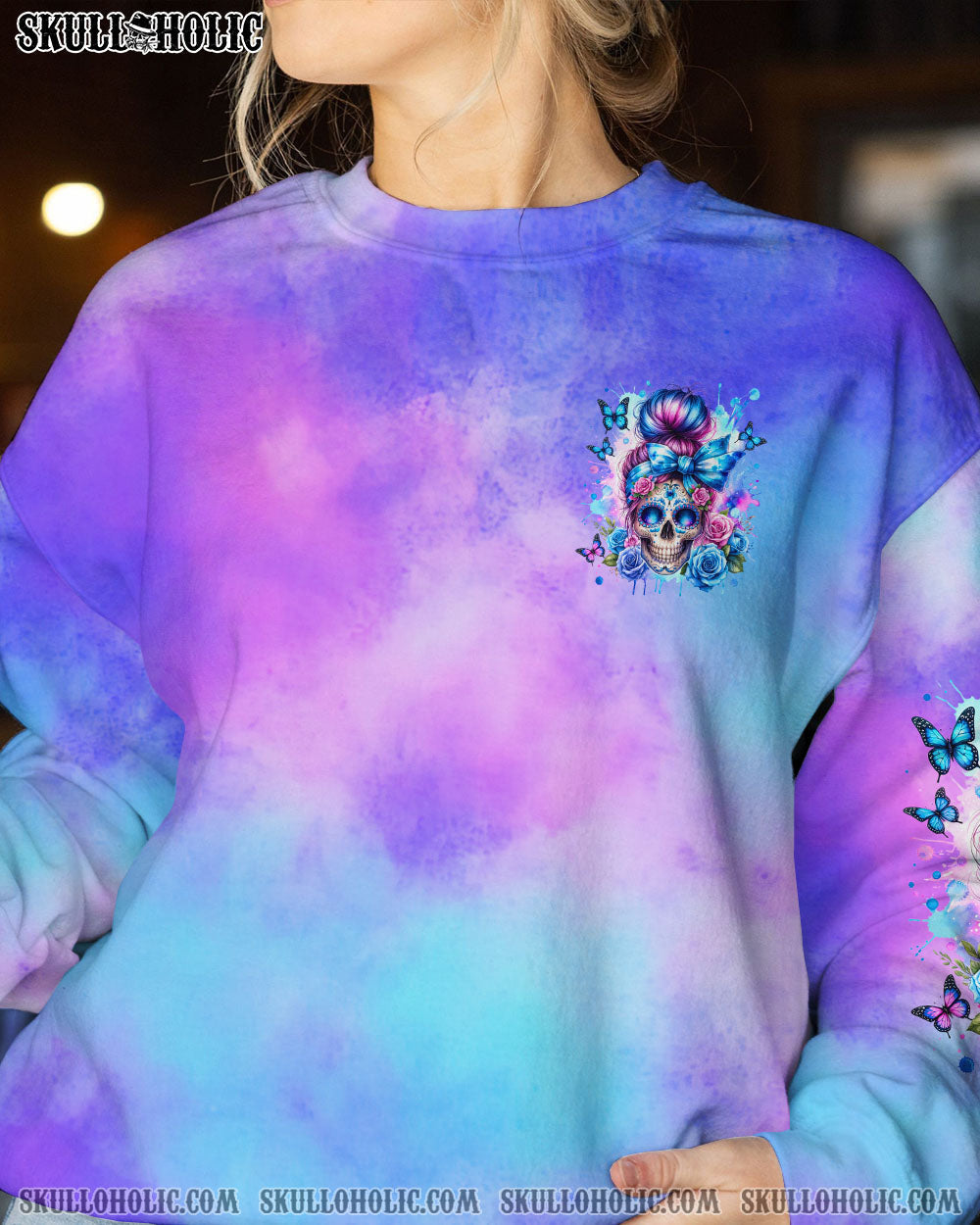 BLISSCORNERS THE GOOD GIRL IN ME MESSY BUN SUNFLOWER ALL OVER PRINT