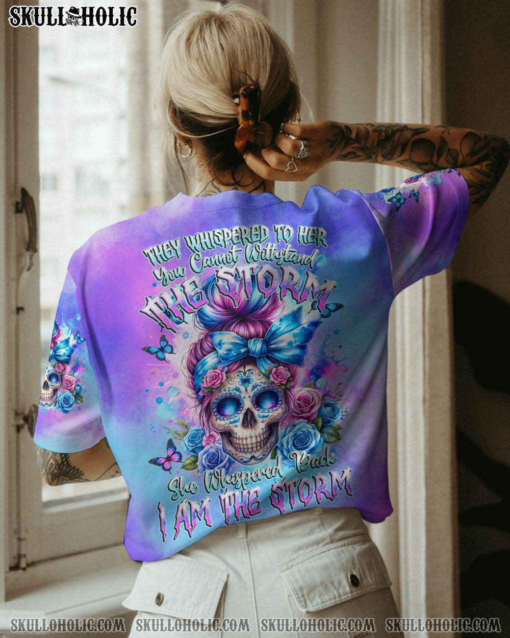 BLISSCORNERS THE GOOD GIRL IN ME MESSY BUN SUNFLOWER ALL OVER PRINT