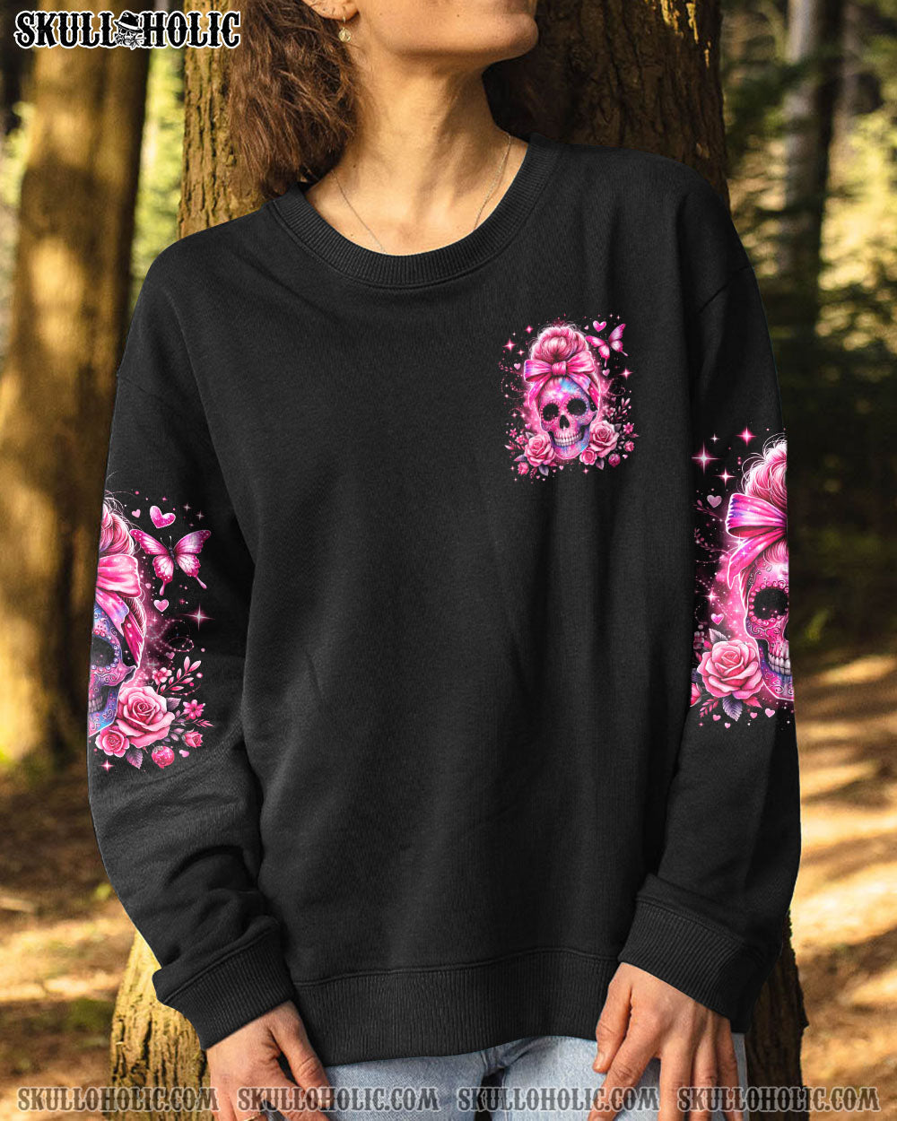 BLISSCORNERS THE GOOD GIRL IN ME ROSE MESSY BUN ALL OVER PRINT