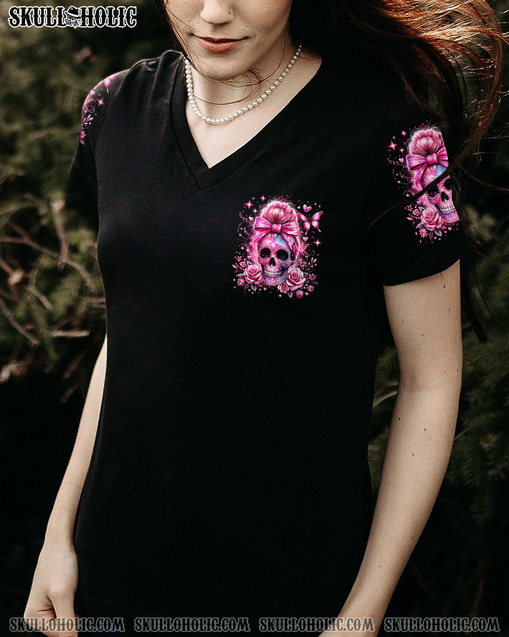 BLISSCORNERS THE GOOD GIRL IN ME ROSE MESSY BUN ALL OVER PRINT
