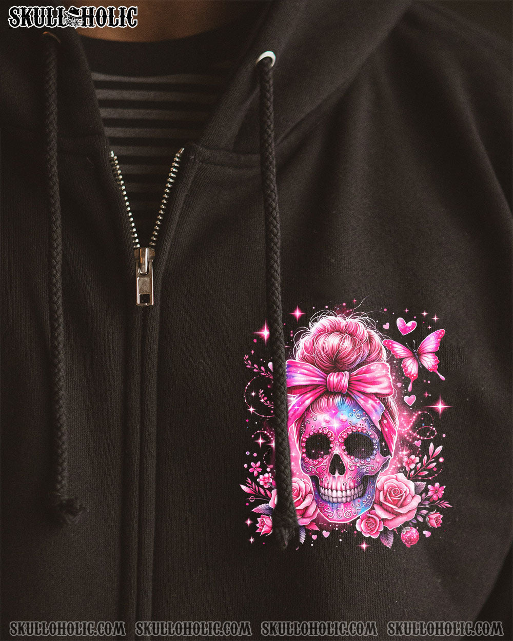 BLISSCORNERS THE GOOD GIRL IN ME ROSE MESSY BUN ALL OVER PRINT