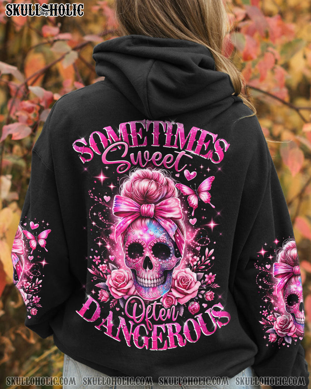 BLISSCORNERS THE GOOD GIRL IN ME ROSE MESSY BUN ALL OVER PRINT