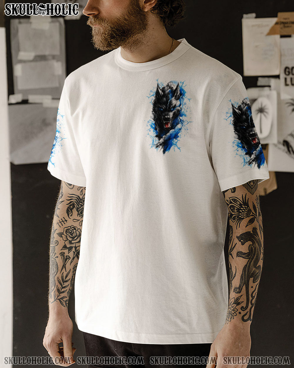 BLISSCORNERS YOUR FIRST MISTAKE WOLF SKULL ALL OVER PRINT