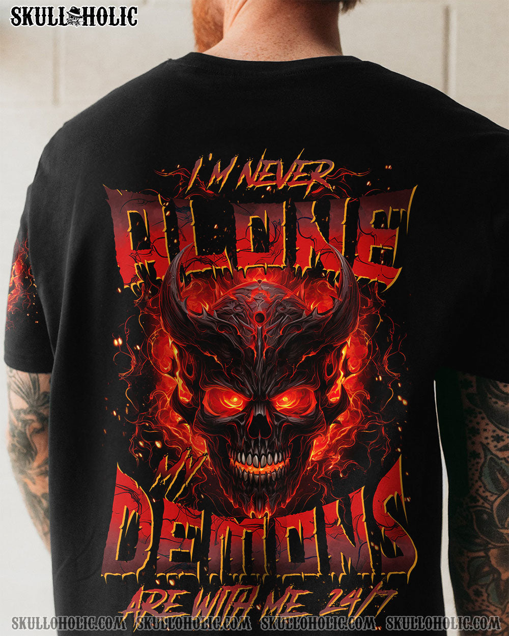 BLISSCORNERS I'M NEVER ALONE DEMONS ALL OVER PRINT