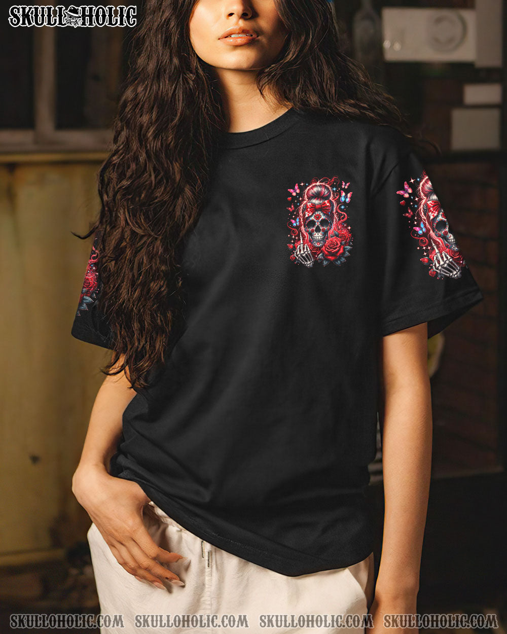BLISSCORNERS THE GOOD GIRL IN ME MESSY BUN ALL OVER PRINT