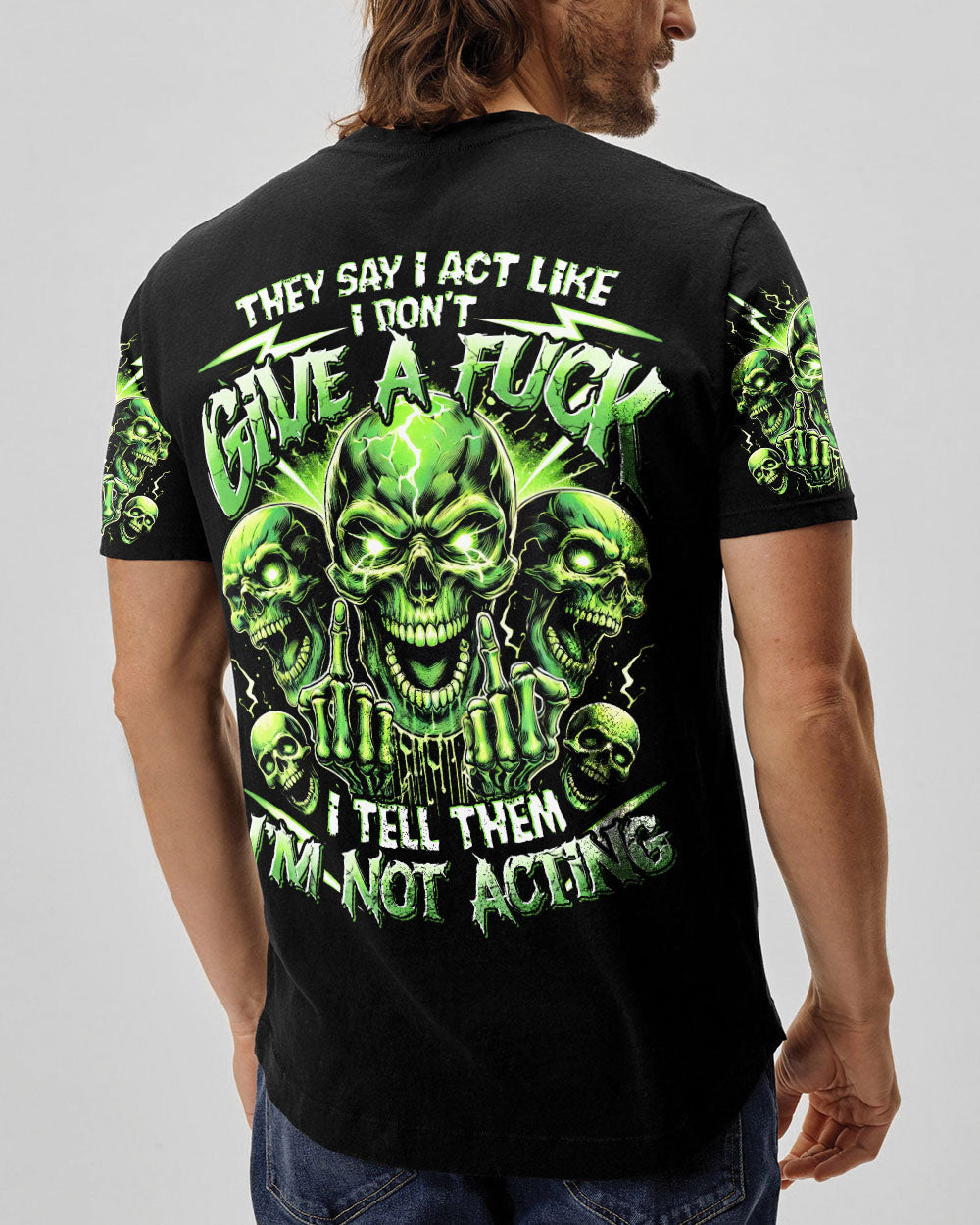 BLISSCORNERS I'M NOT ACTING SKULL ALL OVER PRINT
