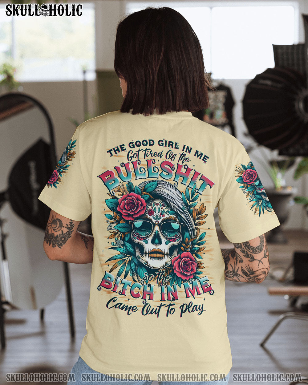 BLISSCORNERS THE GOOD GIRL IN ME ALL OVER PRINT