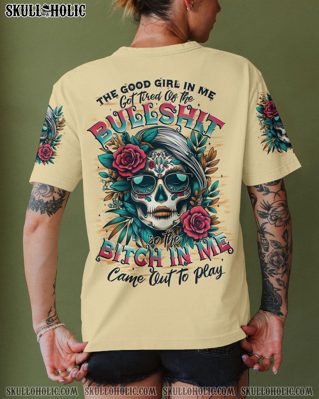 BLISSCORNERS THE GOOD GIRL IN ME ALL OVER PRINT