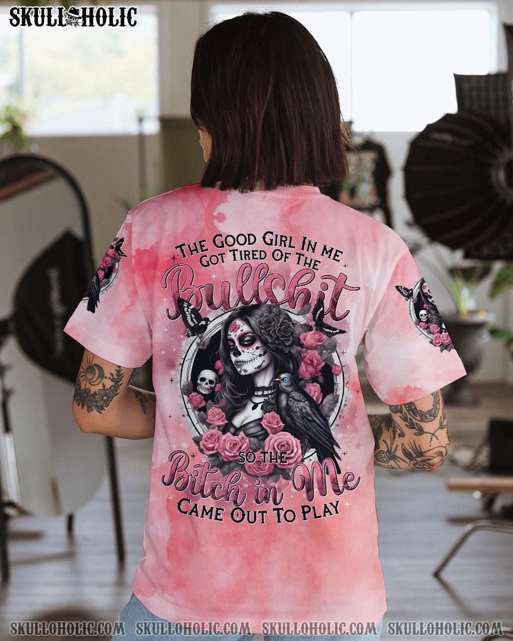 BLISSCORNERS THE GOOD GIRL IN ME ALL OVER PRINT