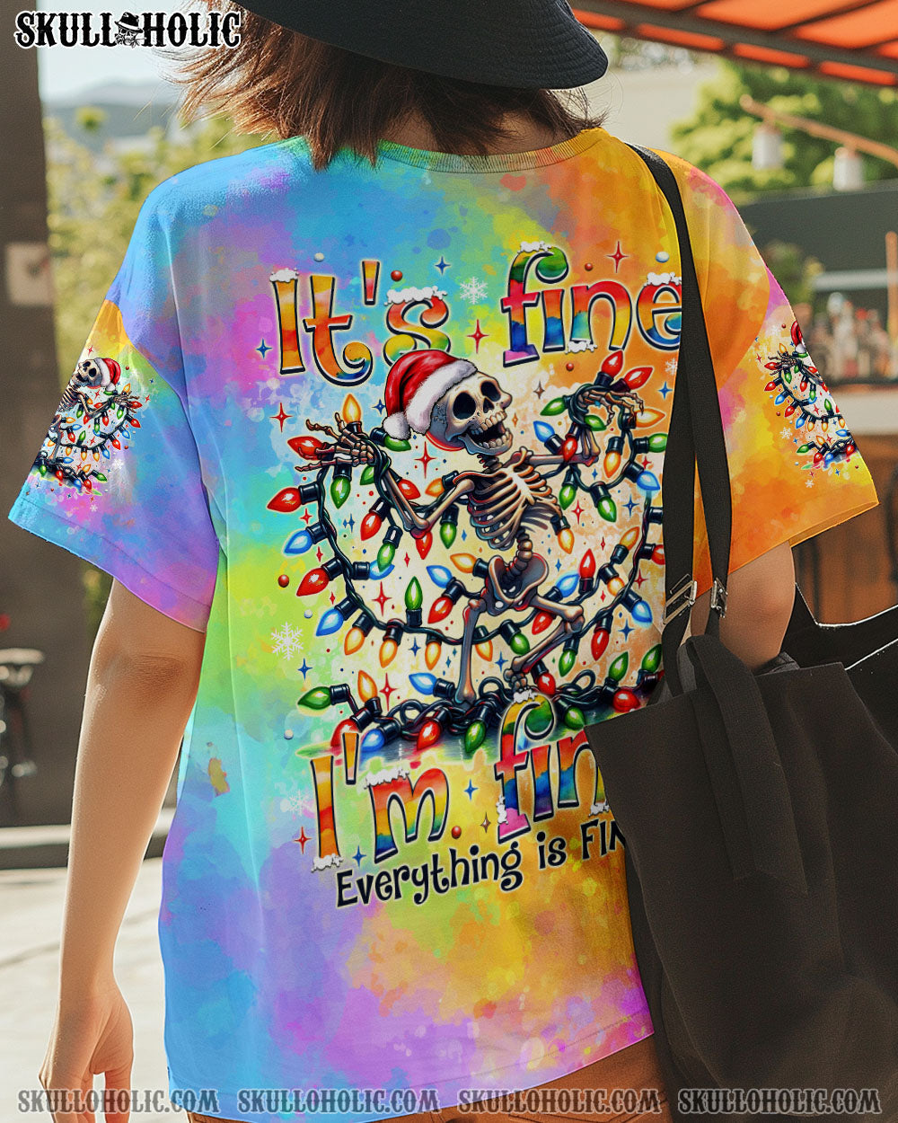 BLISSCORNERS EVERYTHING'S FINE CHRISTMAS ALL OVER PRINT