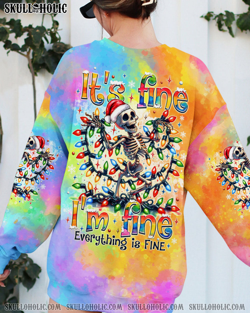 BLISSCORNERS EVERYTHING'S FINE CHRISTMAS ALL OVER PRINT
