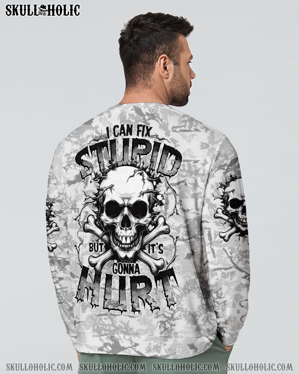 BLISSCORNERS I CAN FIX STUPID BUT IT'S GONNA HURT CAMO ALL OVER PRINT