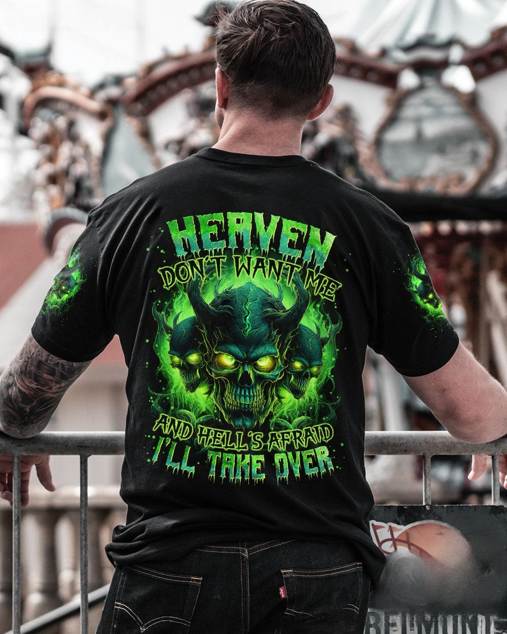 BLISSCORNERS HEAVEN DON'T WANT ME ALL OVER PRINT