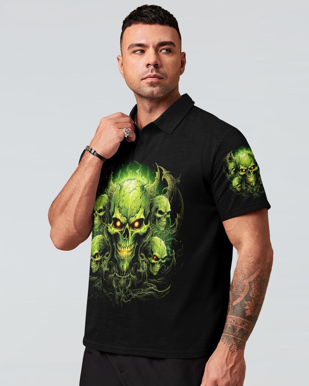 BLISSCORNERS I'M NEVER ALONE SKULL DEMON ALL OVER PRINT