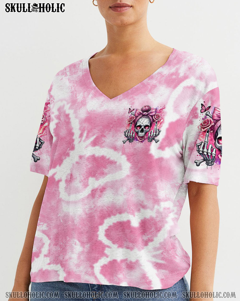 BLISSCORNERS TODAY'S MOOD SKULL MESSY BUN ALL OVER PRINT