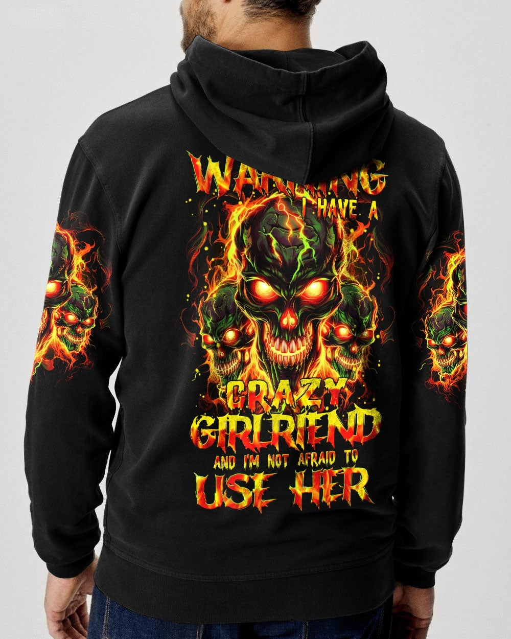 BLISSCORNERS WARNING I HAVE A CRAZY GIRLFRIEND ALL OVER PRINT