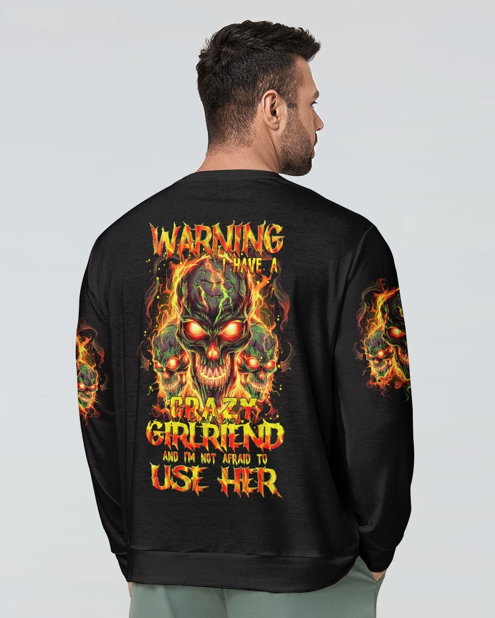 BLISSCORNERS WARNING I HAVE A CRAZY GIRLFRIEND ALL OVER PRINT