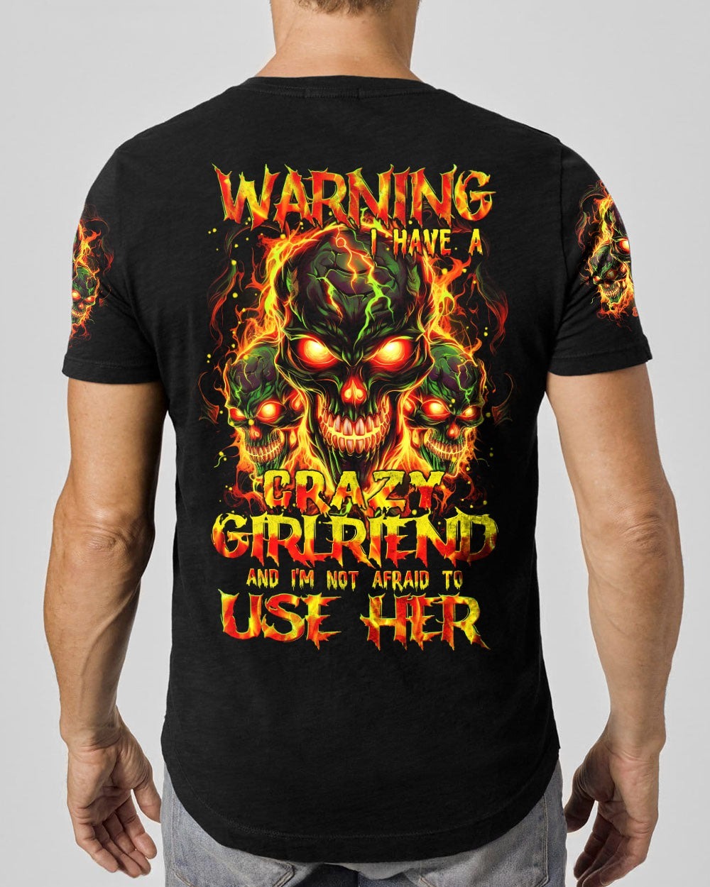 BLISSCORNERS WARNING I HAVE A CRAZY GIRLFRIEND ALL OVER PRINT