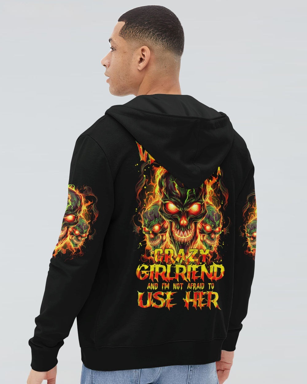 BLISSCORNERS WARNING I HAVE A CRAZY GIRLFRIEND ALL OVER PRINT