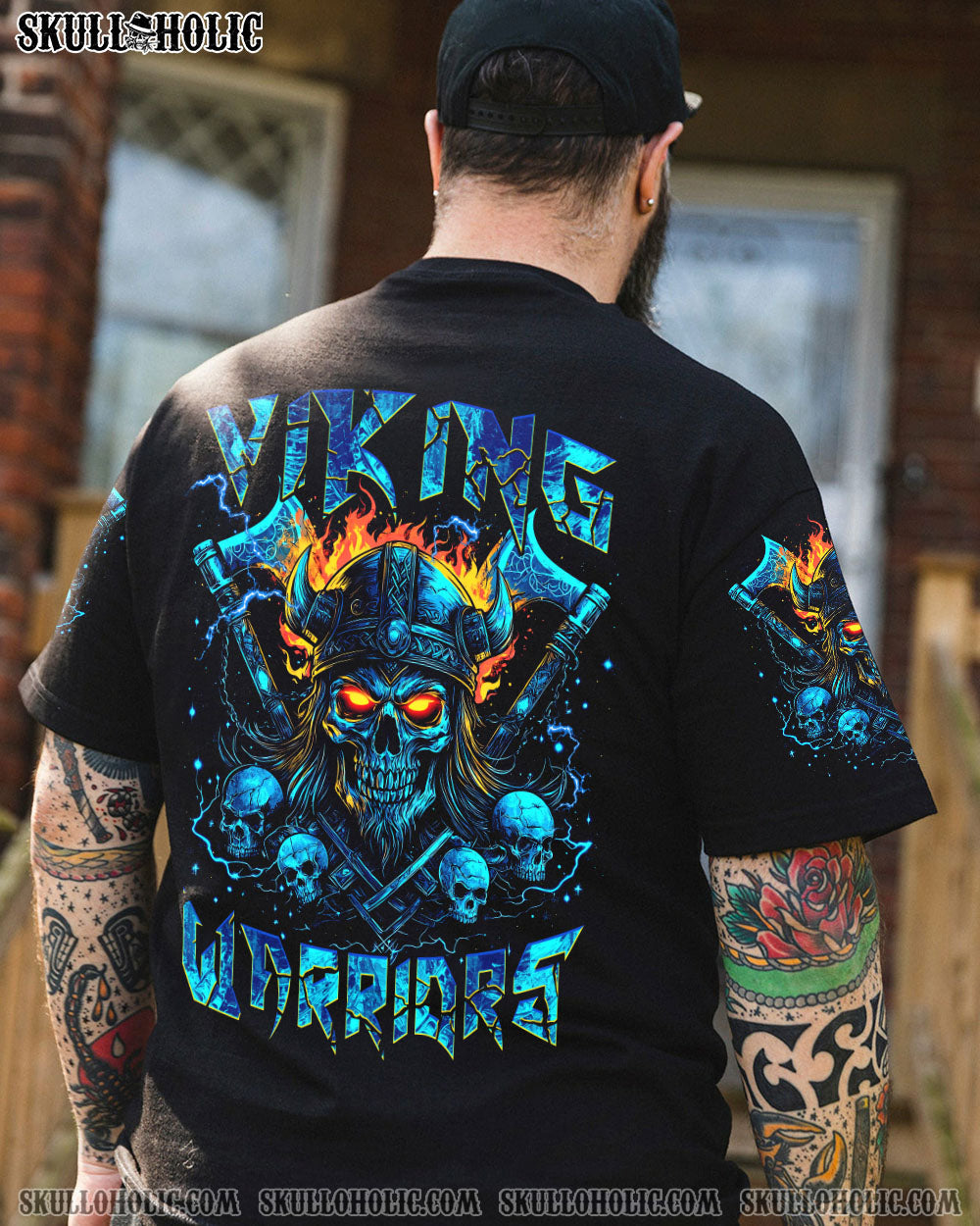 BLISSCORNERS VIKING WARRIORS SKULL ALL OVER PRINT