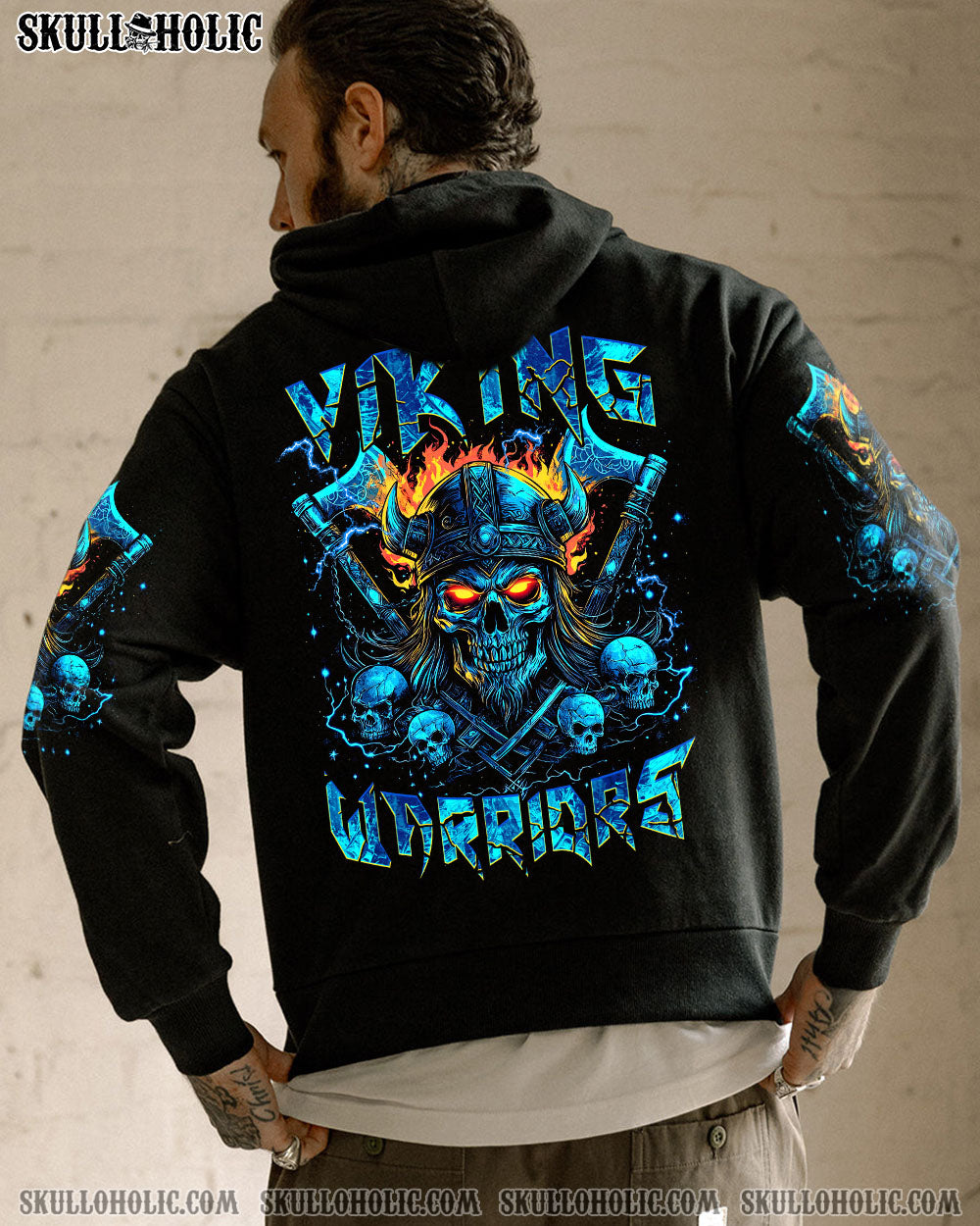 BLISSCORNERS VIKING WARRIORS SKULL ALL OVER PRINT