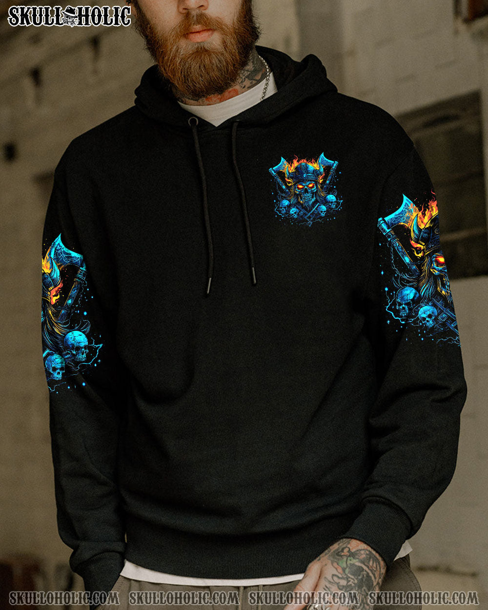 BLISSCORNERS VIKING WARRIORS SKULL ALL OVER PRINT