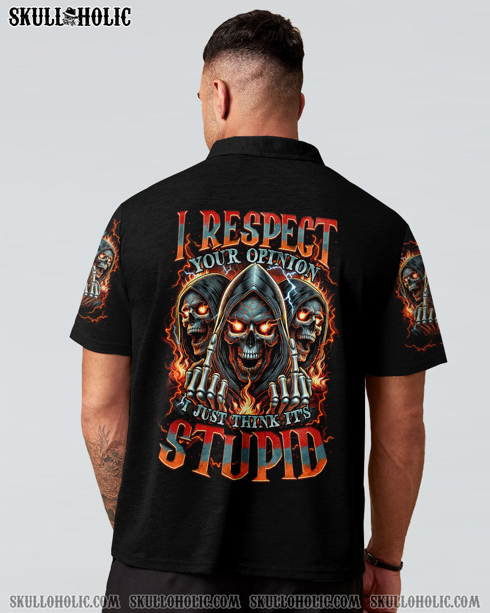 BLISSCORNERS I RESPECT YOUR OPINION SKULL ALL OVER PRINT