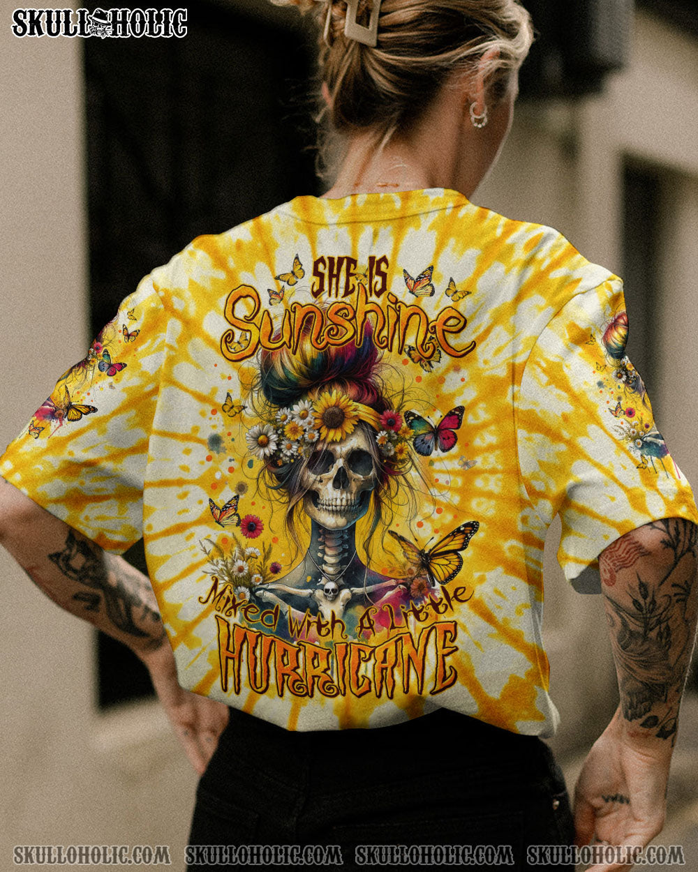 BLISSCORNERS YES I'M A B BUT NOT YOURS MESSY BUN TIE DYE ALL OVER PRINT