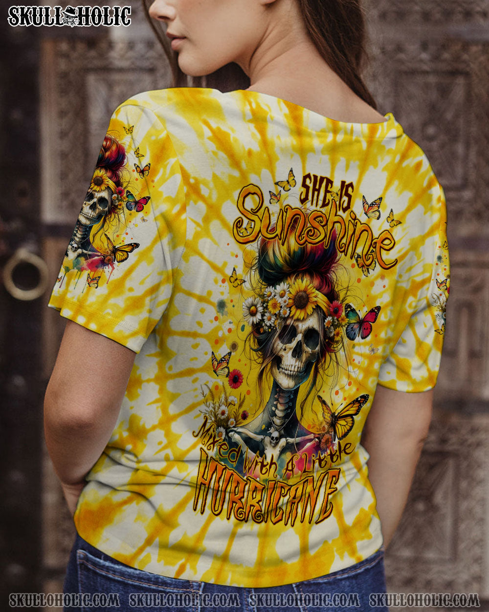 BLISSCORNERS YES I'M A B BUT NOT YOURS MESSY BUN TIE DYE ALL OVER PRINT