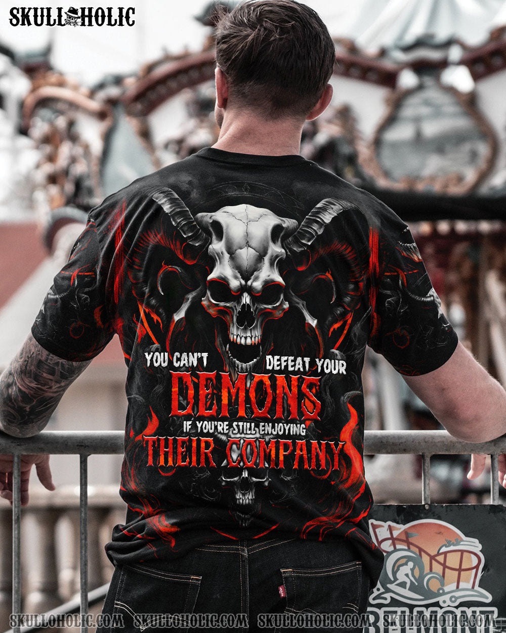 BLISSCORNERS YOU CAN'T DEFEAT YOUR DEMONS ALL OVER PRINT