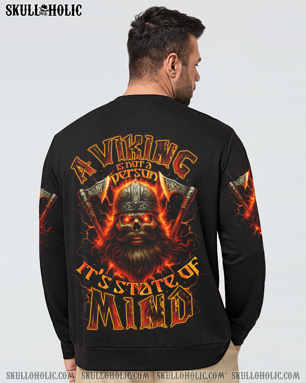 BLISSCORNERS IT'S A STATE OF MIND VIKING SKULL ALL OVER PRINT