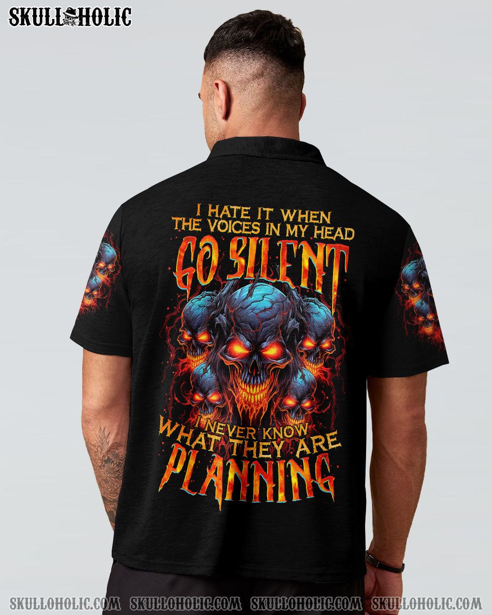 BLISSCORNERS WHEN THE VOICES IN MY HEAD GO SILENT SKULLS ALL OVER PRINT