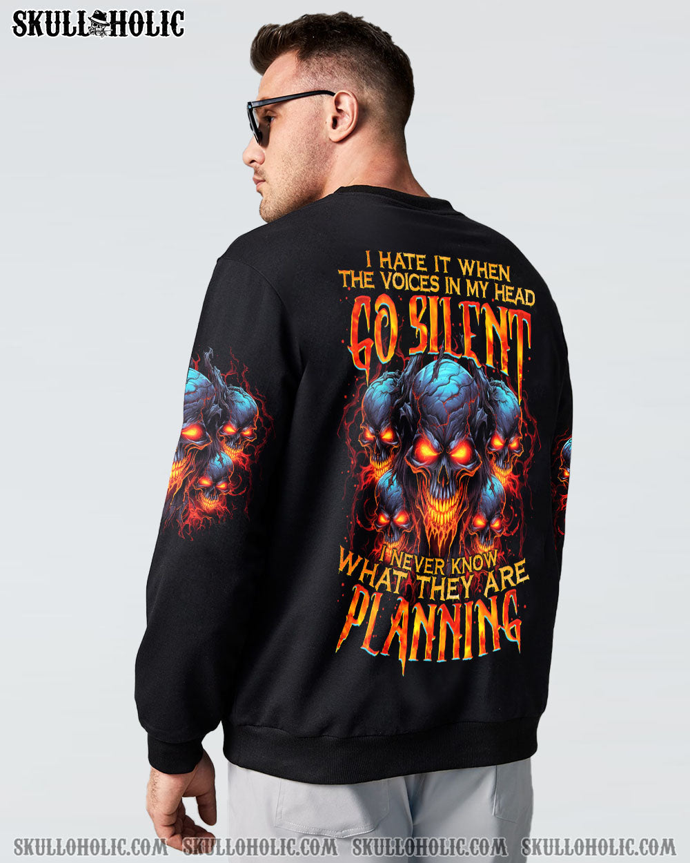 BLISSCORNERS WHEN THE VOICES IN MY HEAD GO SILENT SKULLS ALL OVER PRINT