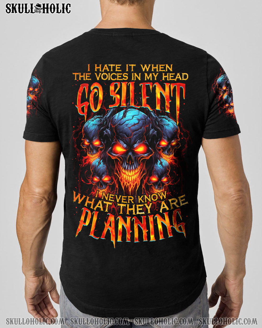 BLISSCORNERS WHEN THE VOICES IN MY HEAD GO SILENT SKULLS ALL OVER PRINT