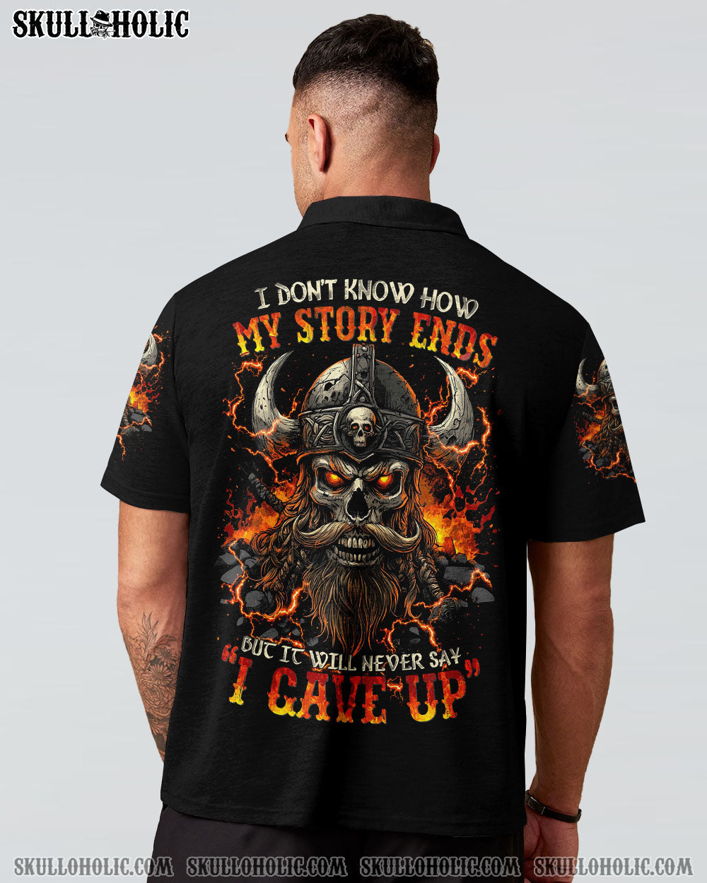 BLISSCORNERS I DON'T KNOW HOW MY STORY ENDS VIKING SKULL ALL OVER PRINT