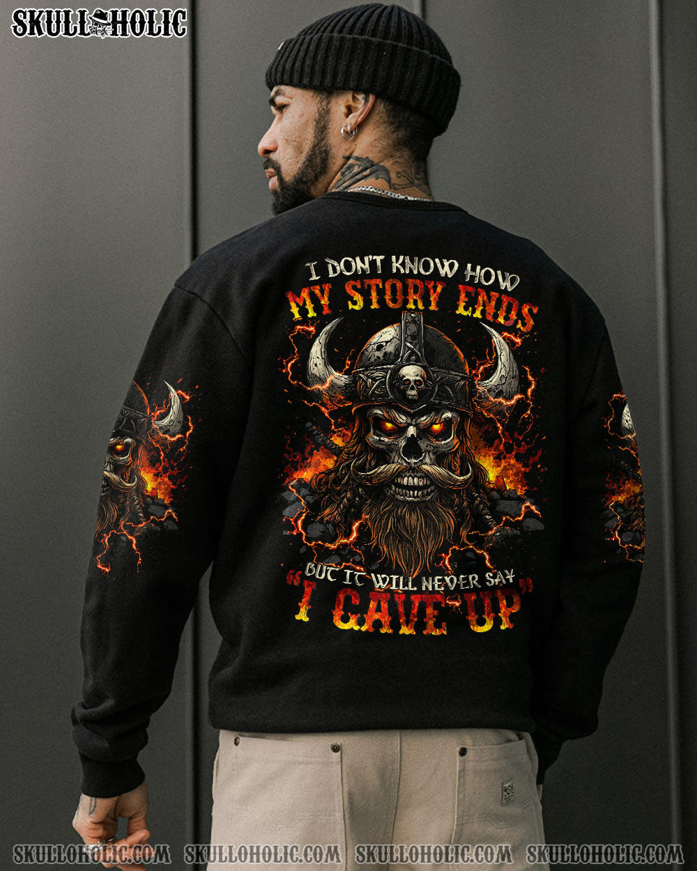 BLISSCORNERS I DON'T KNOW HOW MY STORY ENDS VIKING SKULL ALL OVER PRINT