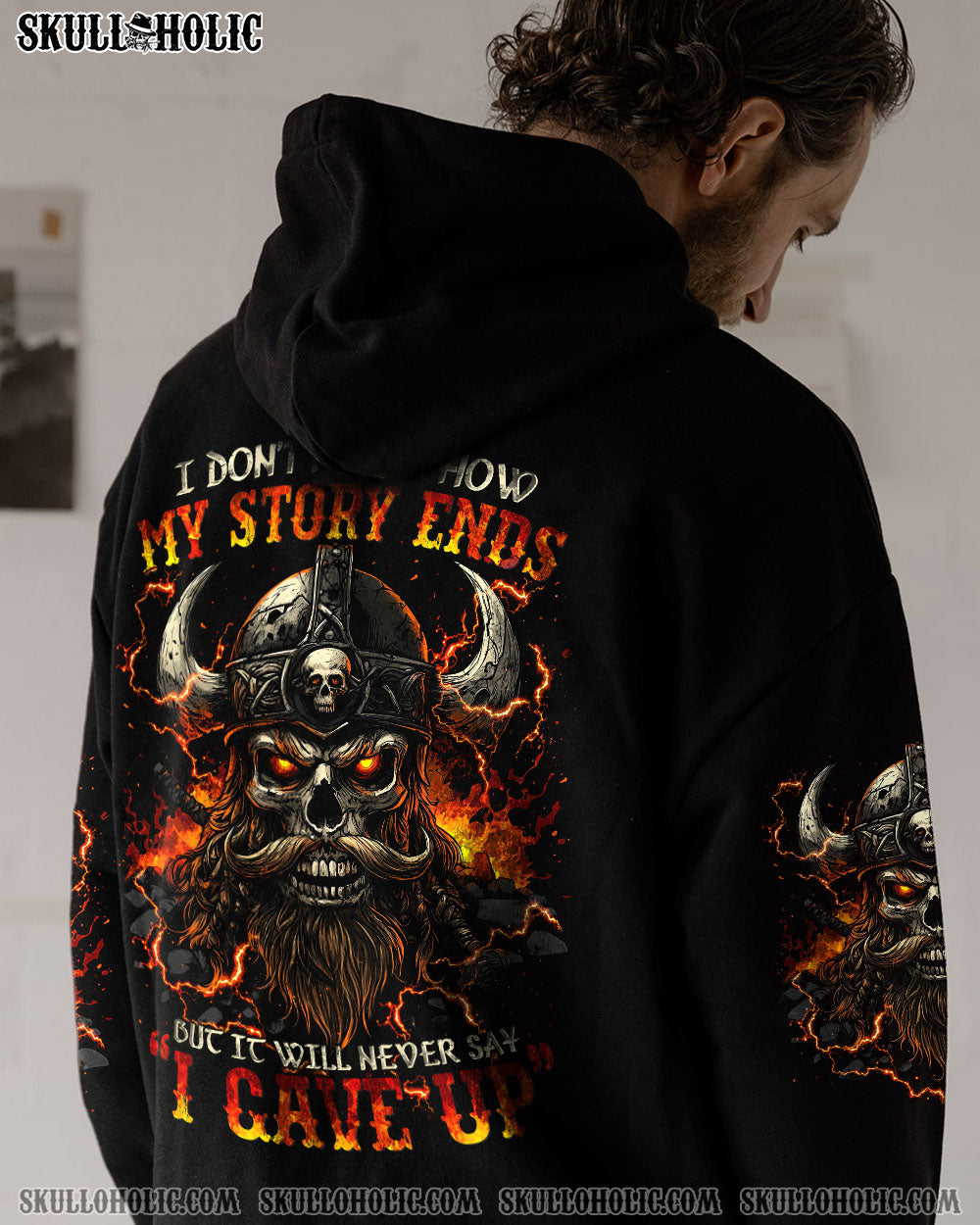 BLISSCORNERS I DON'T KNOW HOW MY STORY ENDS VIKING SKULL ALL OVER PRINT