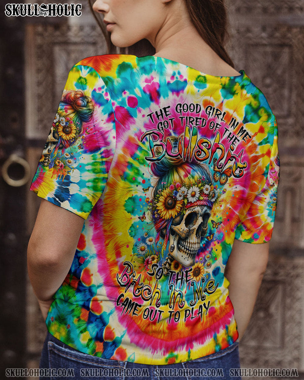 BLISSCORNERS THE GOOD GIRL IN ME TIE DYE ALL OVER PRINT
