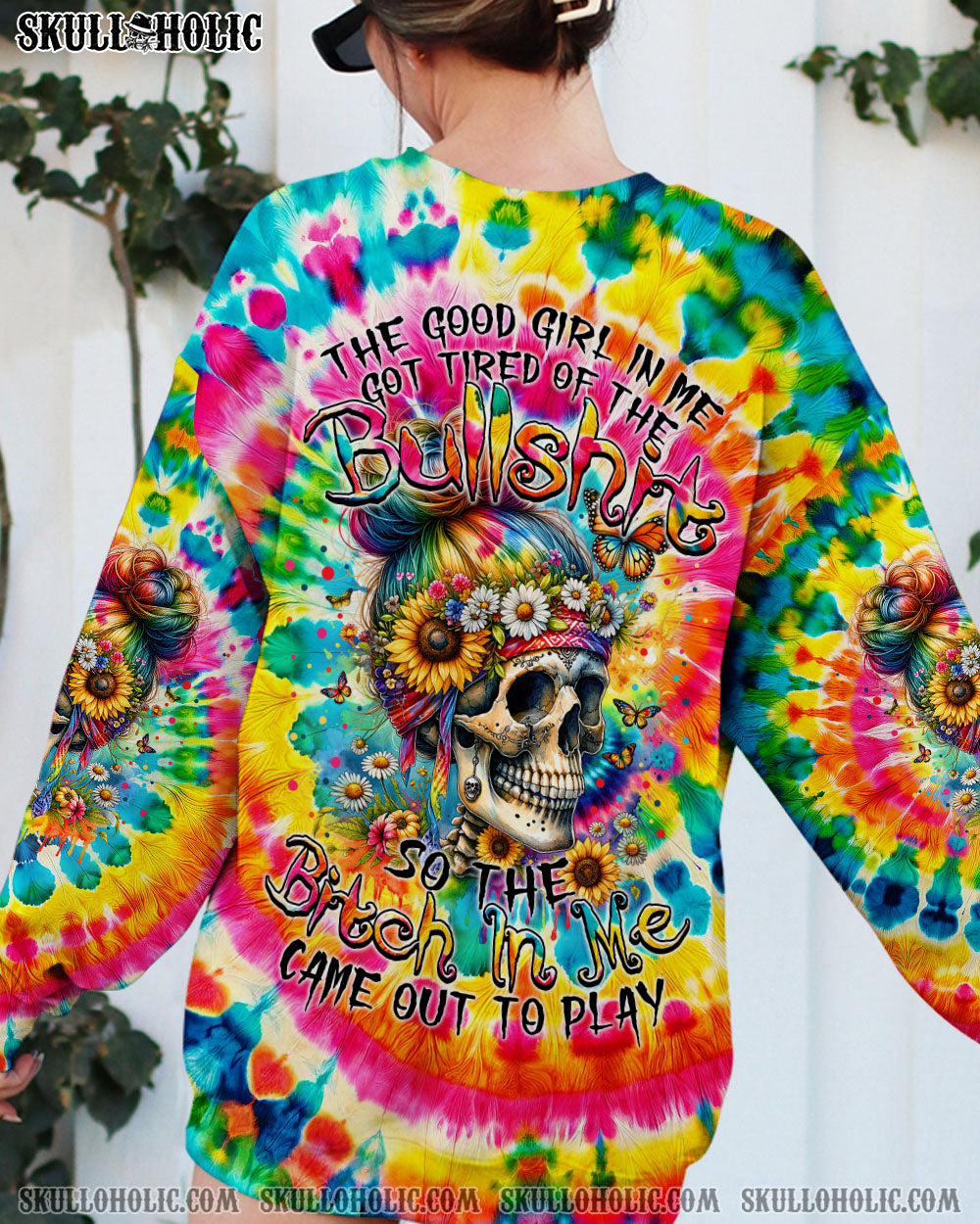 BLISSCORNERS THE GOOD GIRL IN ME TIE DYE ALL OVER PRINT